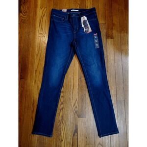 NWT New Levis Slimming Skinny Jeans Womens 31x30‎ Mid Rise Sz 12 Red Tab Dk Wash